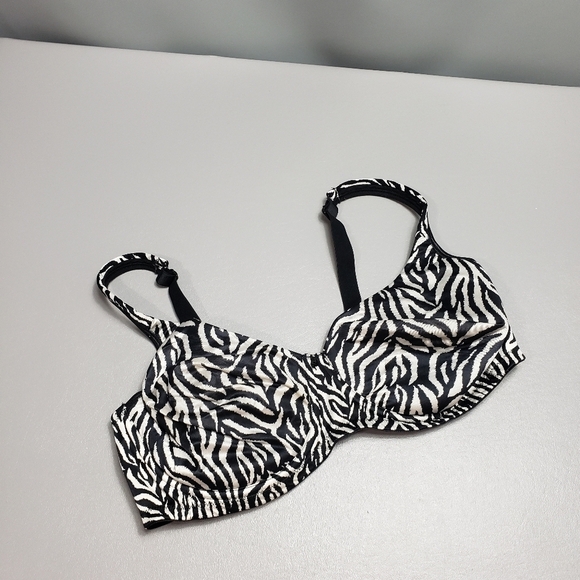 3/$15 Playtex black, white zebra print bra size 42DD - Picture 7 of 7